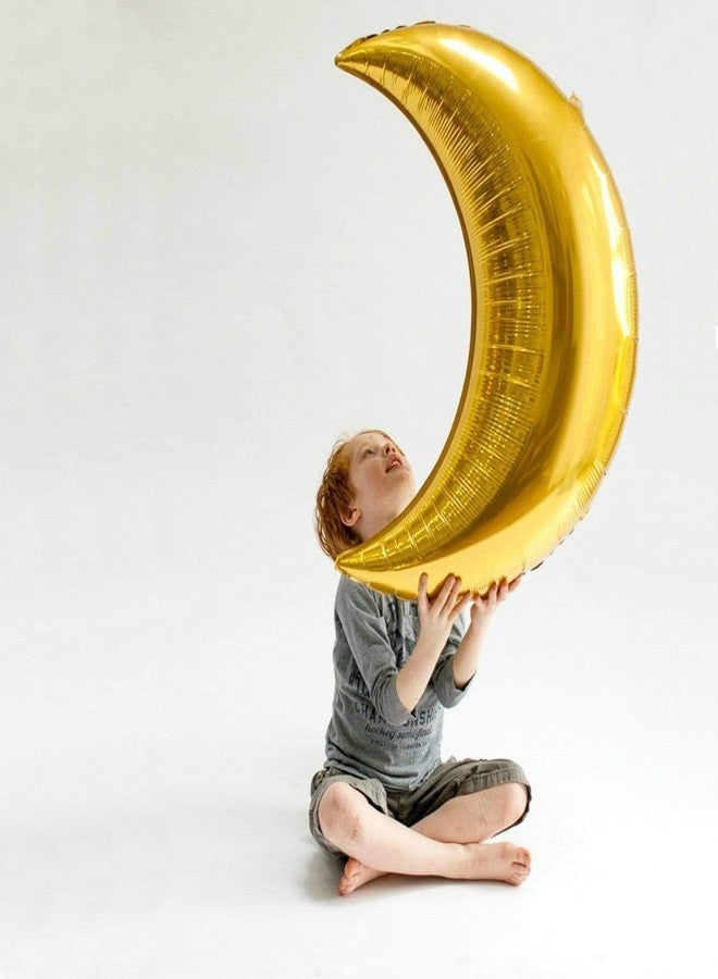 SOI Moon Star Balloons For Decoration | Balloons For Decoration | Party Balloons For Decoration | Moon Foil Balloons For Decoration (Moon Balloons For Decoration) - Image 1